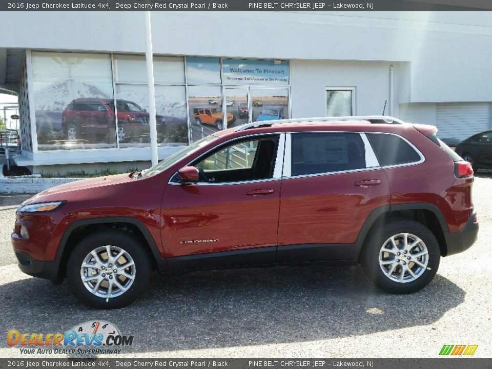 2016 Jeep Cherokee Latitude 4x4 Deep Cherry Red Crystal Pearl / Black Photo #3