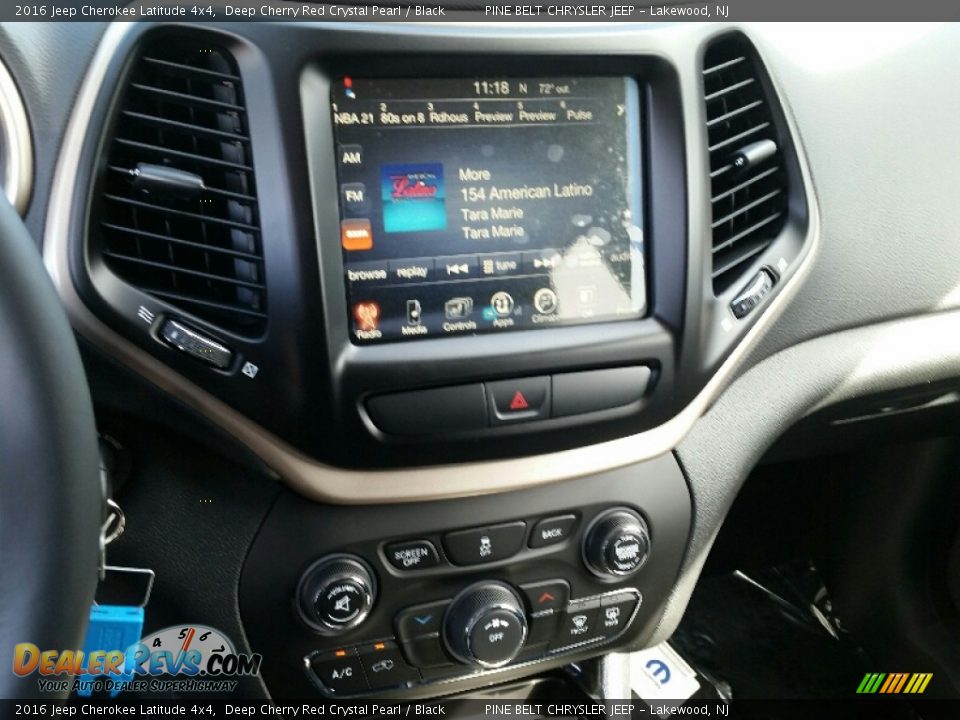 2016 Jeep Cherokee Latitude 4x4 Deep Cherry Red Crystal Pearl / Black Photo #10