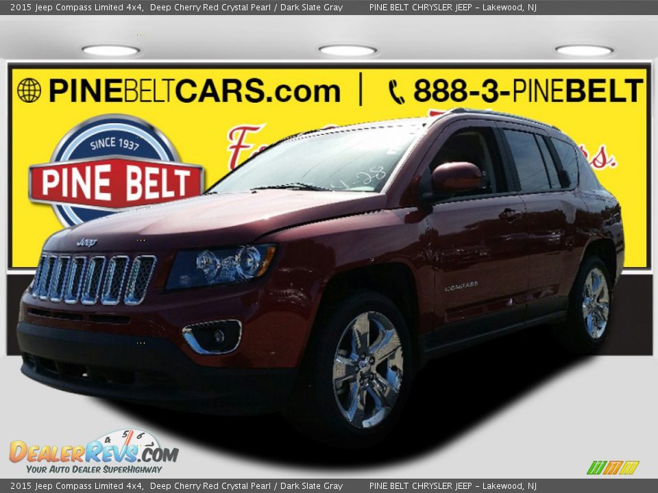 2015 Jeep Compass Limited 4x4 Deep Cherry Red Crystal Pearl / Dark Slate Gray Photo #1