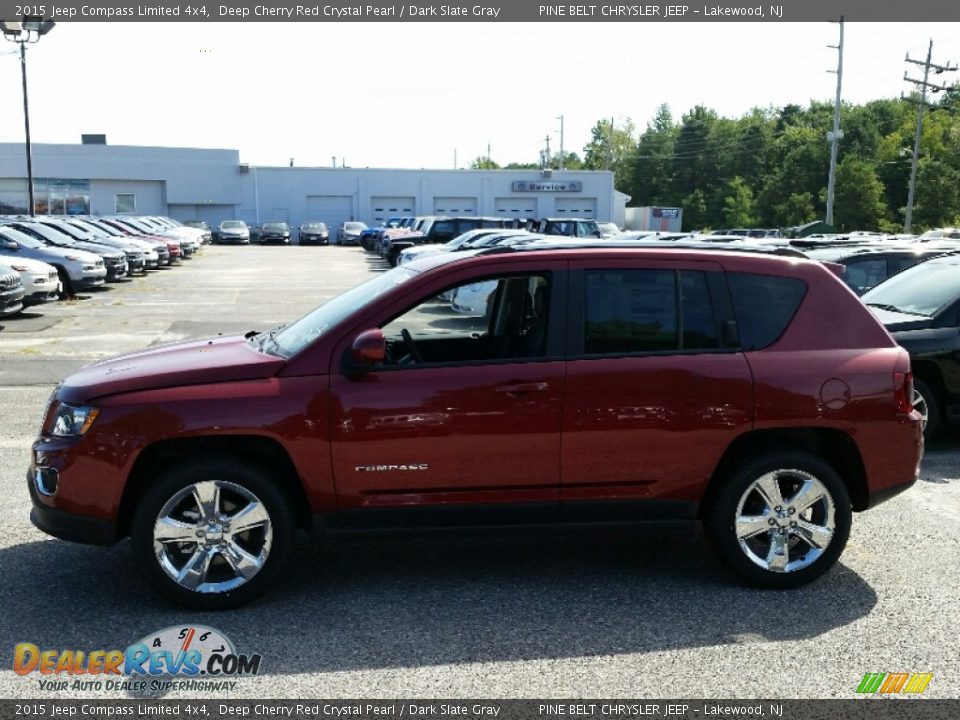 2015 Jeep Compass Limited 4x4 Deep Cherry Red Crystal Pearl / Dark Slate Gray Photo #3