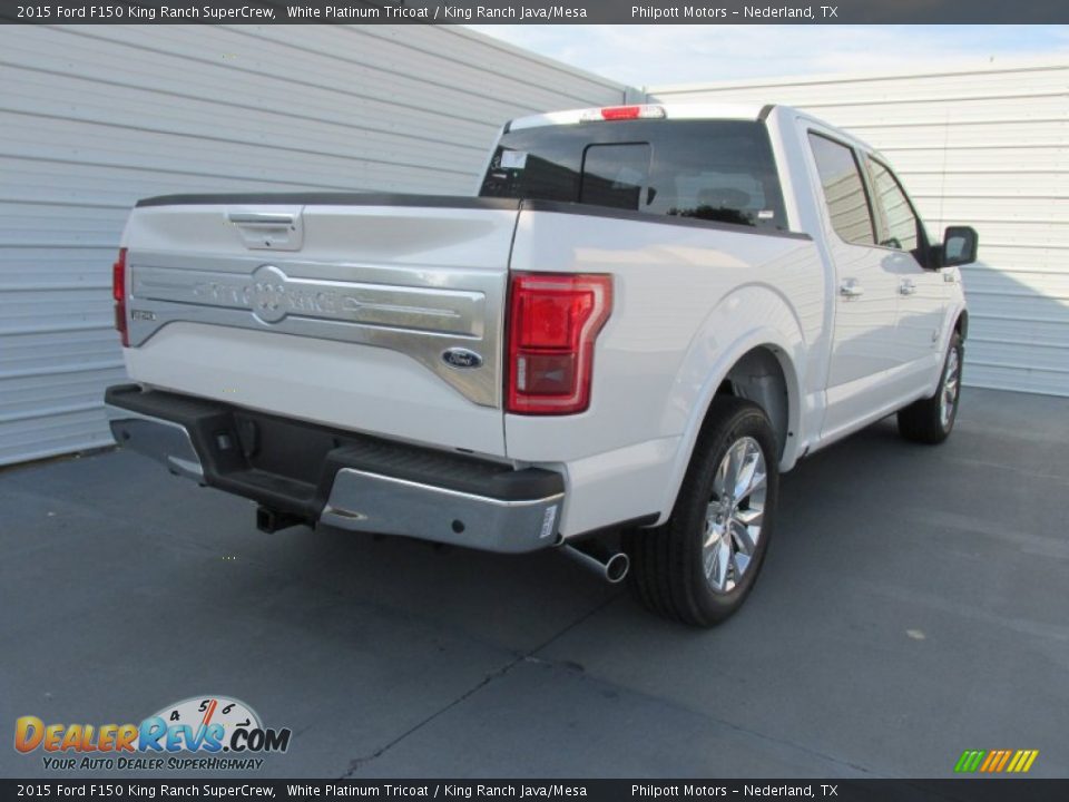2015 Ford F150 King Ranch SuperCrew White Platinum Tricoat / King Ranch Java/Mesa Photo #4