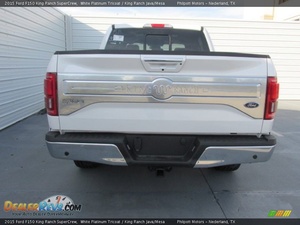 2015 Ford F150 King Ranch SuperCrew White Platinum Tricoat / King Ranch Java/Mesa Photo #5