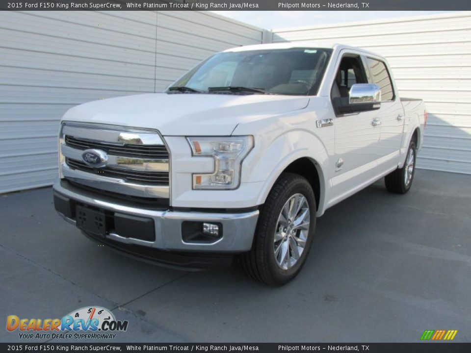 2015 Ford F150 King Ranch SuperCrew White Platinum Tricoat / King Ranch Java/Mesa Photo #7
