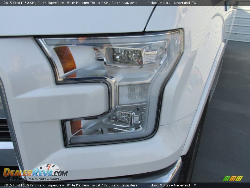 2015 Ford F150 King Ranch SuperCrew White Platinum Tricoat / King Ranch Java/Mesa Photo #9