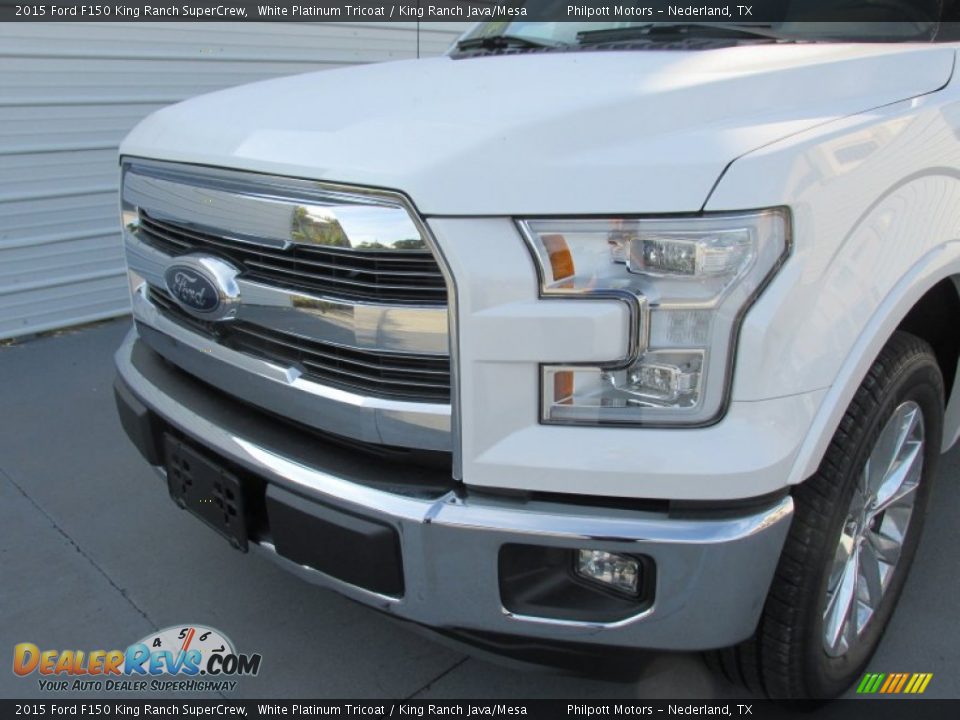 2015 Ford F150 King Ranch SuperCrew White Platinum Tricoat / King Ranch Java/Mesa Photo #10