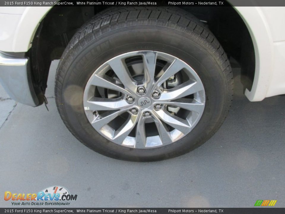 2015 Ford F150 King Ranch SuperCrew White Platinum Tricoat / King Ranch Java/Mesa Photo #11