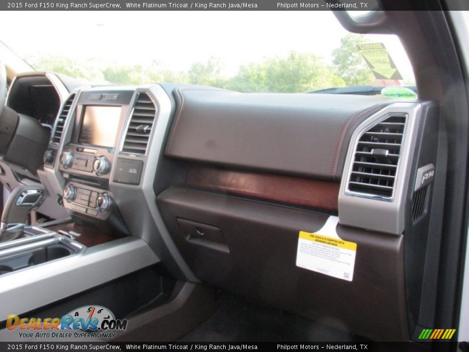 2015 Ford F150 King Ranch SuperCrew White Platinum Tricoat / King Ranch Java/Mesa Photo #15