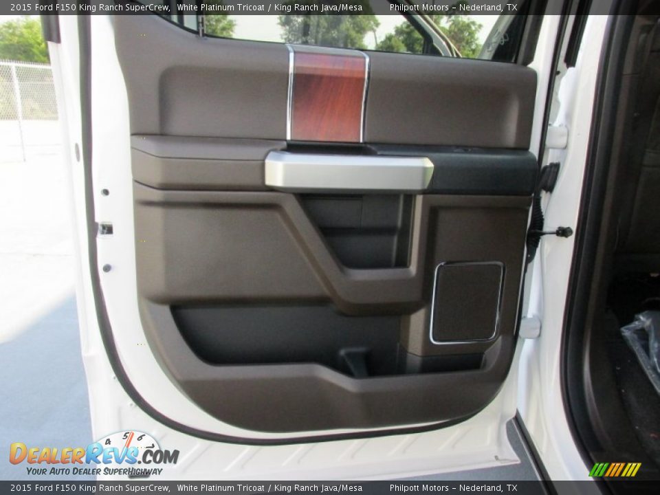2015 Ford F150 King Ranch SuperCrew White Platinum Tricoat / King Ranch Java/Mesa Photo #16