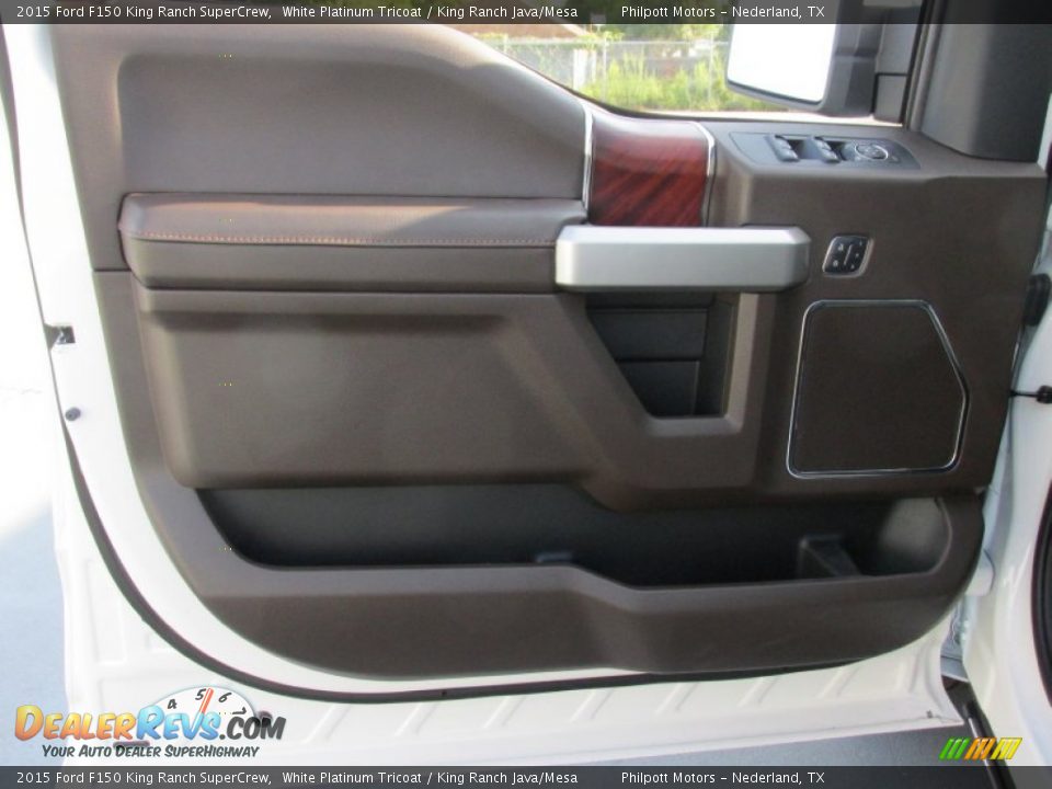 2015 Ford F150 King Ranch SuperCrew White Platinum Tricoat / King Ranch Java/Mesa Photo #18