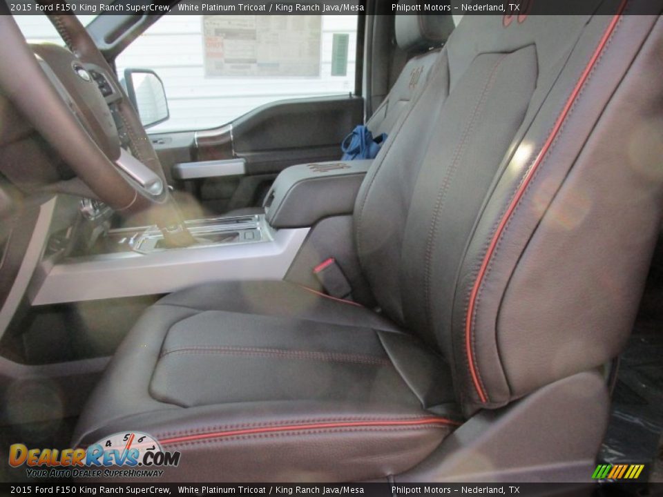 2015 Ford F150 King Ranch SuperCrew White Platinum Tricoat / King Ranch Java/Mesa Photo #20