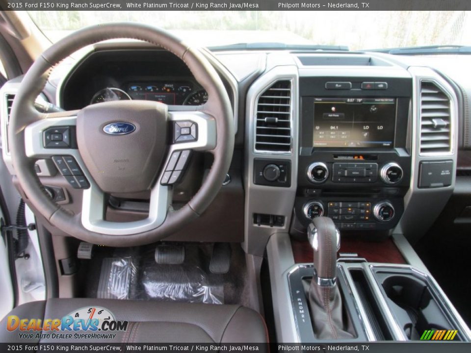 2015 Ford F150 King Ranch SuperCrew White Platinum Tricoat / King Ranch Java/Mesa Photo #23