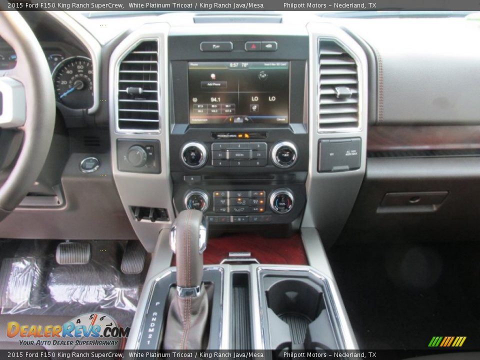 2015 Ford F150 King Ranch SuperCrew White Platinum Tricoat / King Ranch Java/Mesa Photo #24