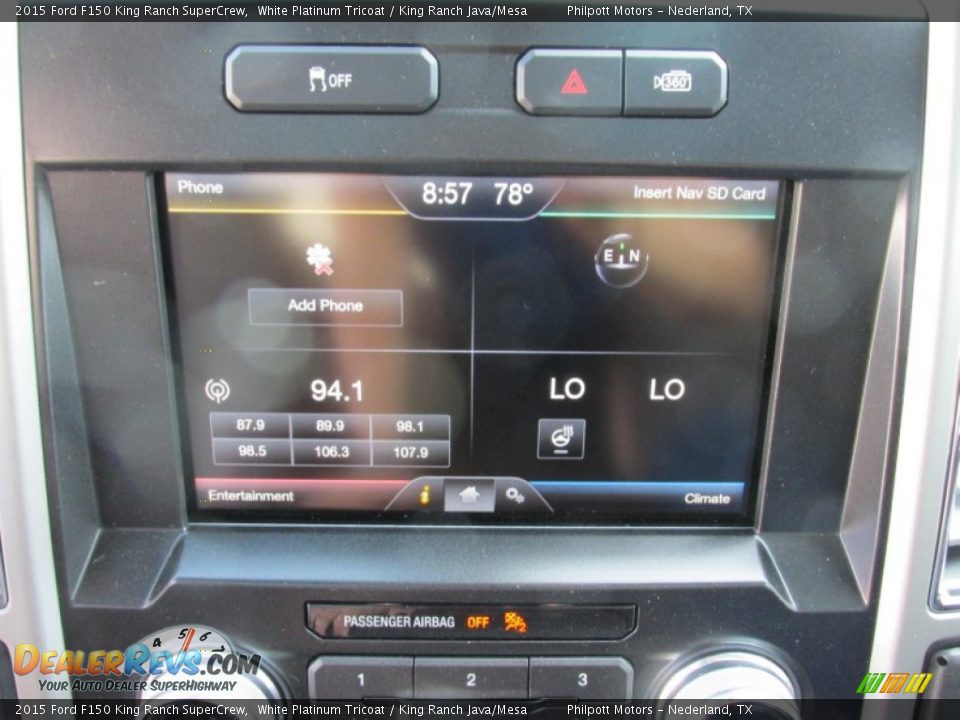 2015 Ford F150 King Ranch SuperCrew White Platinum Tricoat / King Ranch Java/Mesa Photo #25