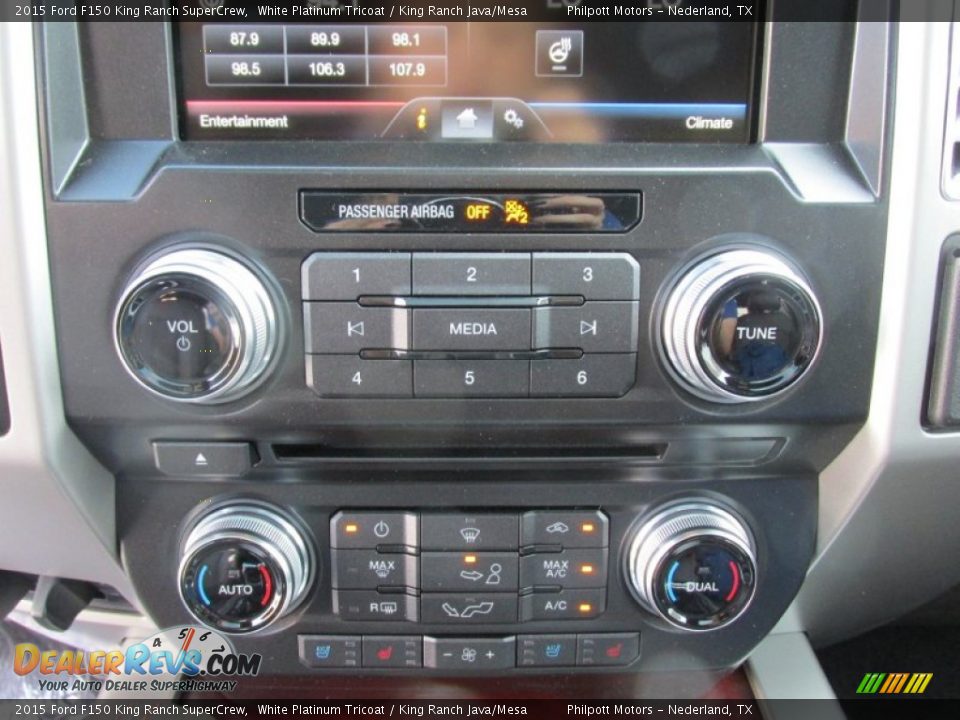2015 Ford F150 King Ranch SuperCrew White Platinum Tricoat / King Ranch Java/Mesa Photo #26