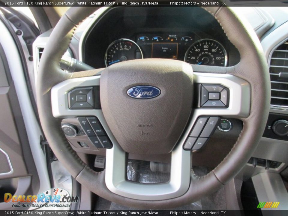 2015 Ford F150 King Ranch SuperCrew White Platinum Tricoat / King Ranch Java/Mesa Photo #31
