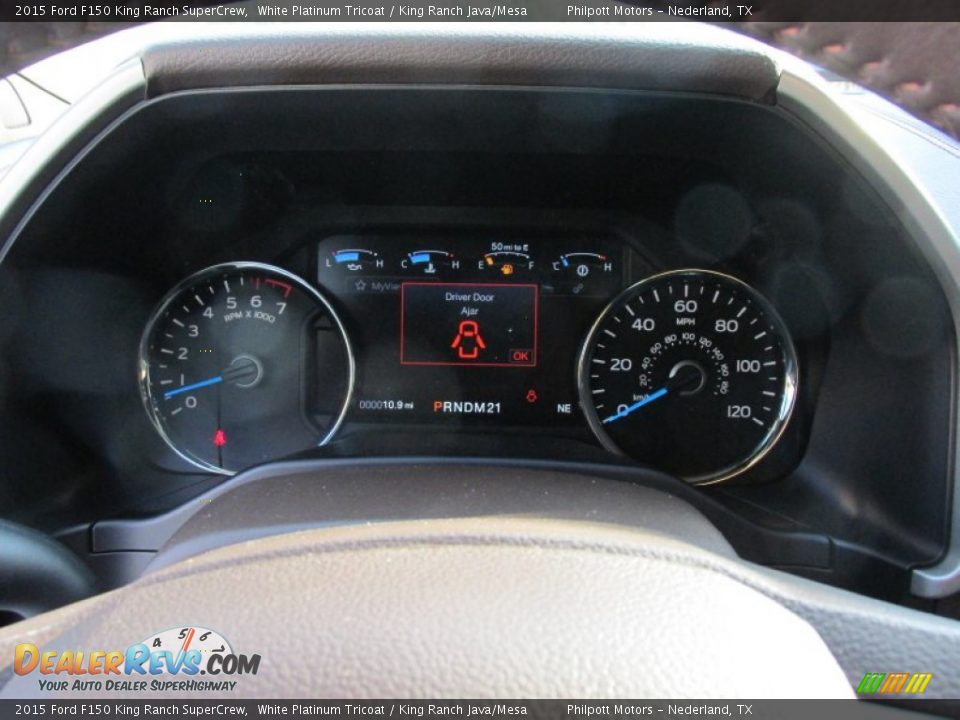 2015 Ford F150 King Ranch SuperCrew White Platinum Tricoat / King Ranch Java/Mesa Photo #32