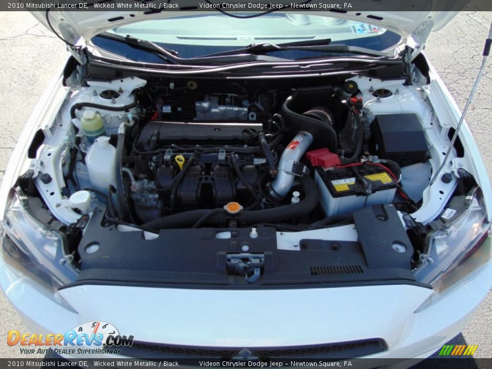 2010 Mitsubishi Lancer DE Wicked White Metallic / Black Photo #10