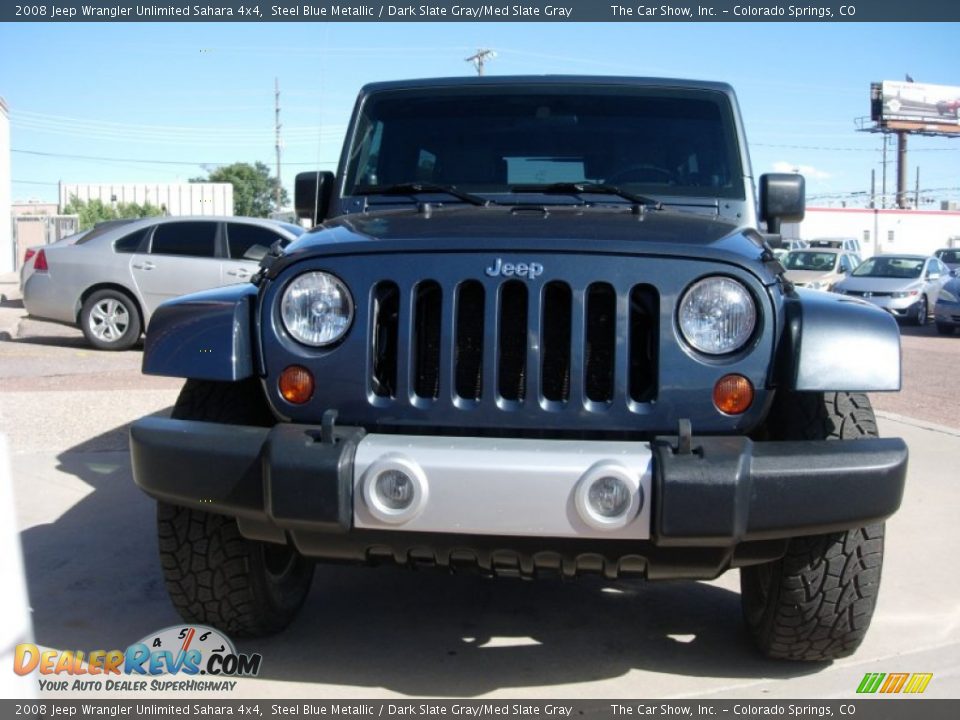 2008 Jeep Wrangler Unlimited Sahara 4x4 Steel Blue Metallic / Dark Slate Gray/Med Slate Gray Photo #8