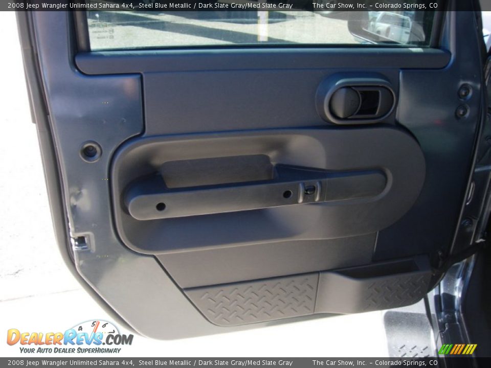 2008 Jeep Wrangler Unlimited Sahara 4x4 Steel Blue Metallic / Dark Slate Gray/Med Slate Gray Photo #11