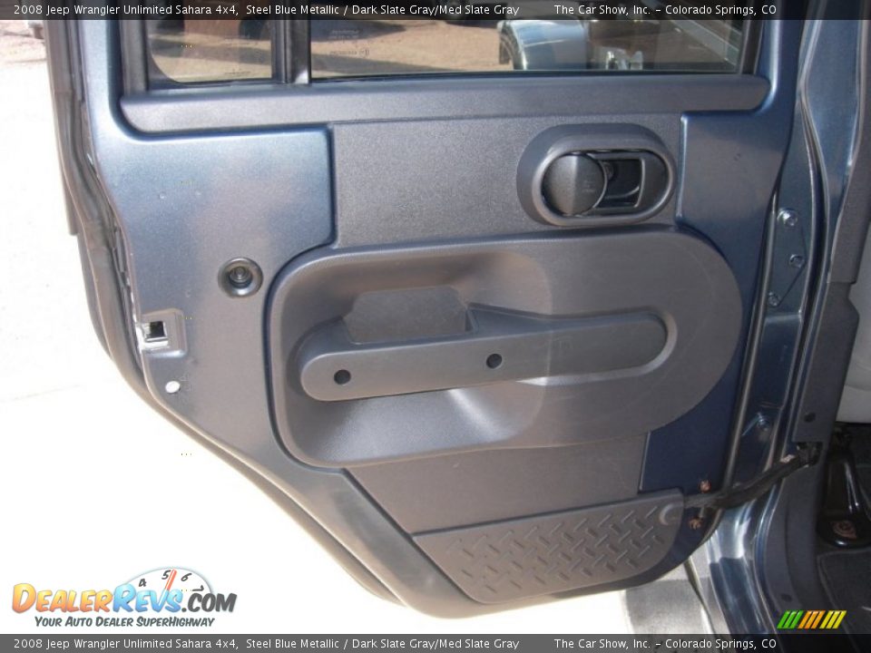 2008 Jeep Wrangler Unlimited Sahara 4x4 Steel Blue Metallic / Dark Slate Gray/Med Slate Gray Photo #13