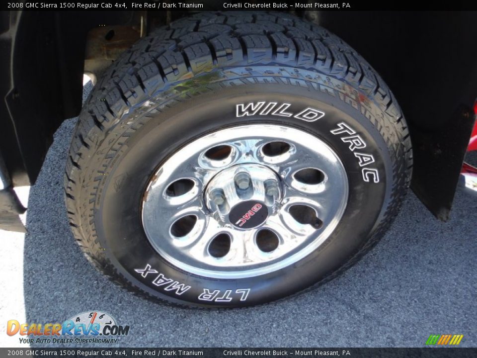 2008 GMC Sierra 1500 Regular Cab 4x4 Fire Red / Dark Titanium Photo #3