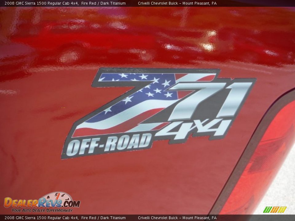 2008 GMC Sierra 1500 Regular Cab 4x4 Fire Red / Dark Titanium Photo #5