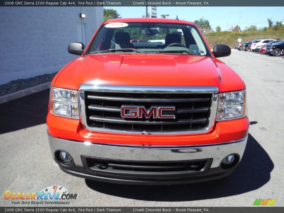 2008 GMC Sierra 1500 Regular Cab 4x4 Fire Red / Dark Titanium Photo #7
