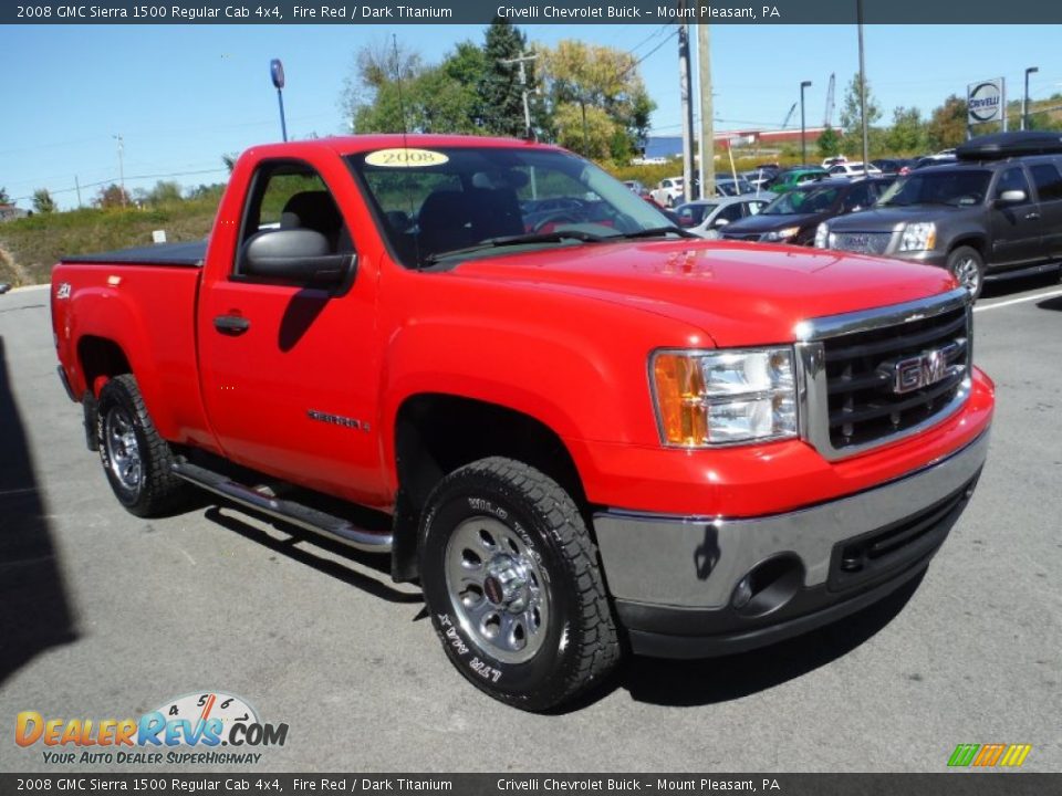 Front 3/4 View of 2008 GMC Sierra 1500 Regular Cab 4x4 Photo #8