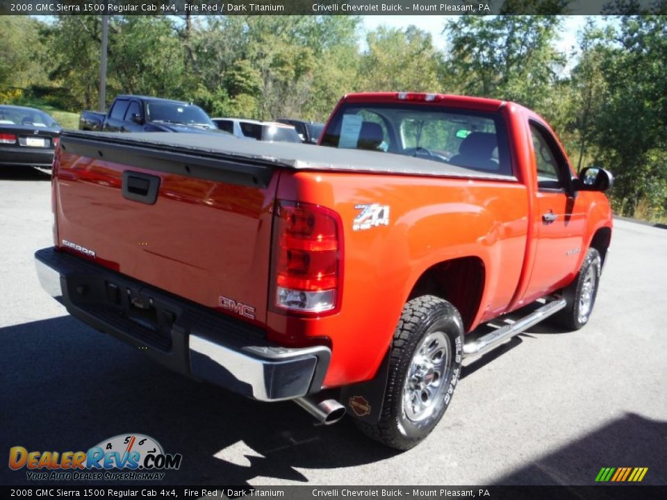 2008 GMC Sierra 1500 Regular Cab 4x4 Fire Red / Dark Titanium Photo #10