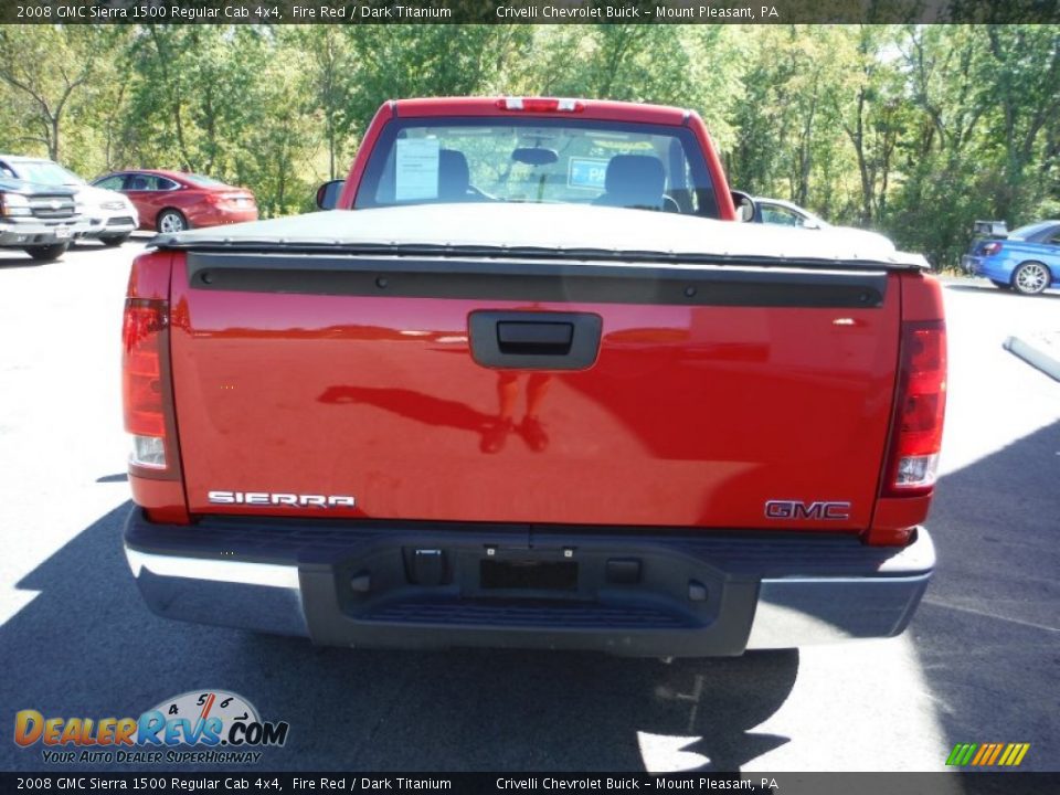 2008 GMC Sierra 1500 Regular Cab 4x4 Fire Red / Dark Titanium Photo #11