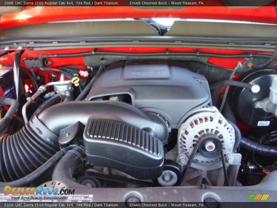 2008 GMC Sierra 1500 Regular Cab 4x4 Fire Red / Dark Titanium Photo #15