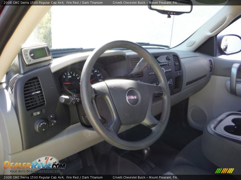 2008 GMC Sierra 1500 Regular Cab 4x4 Fire Red / Dark Titanium Photo #17