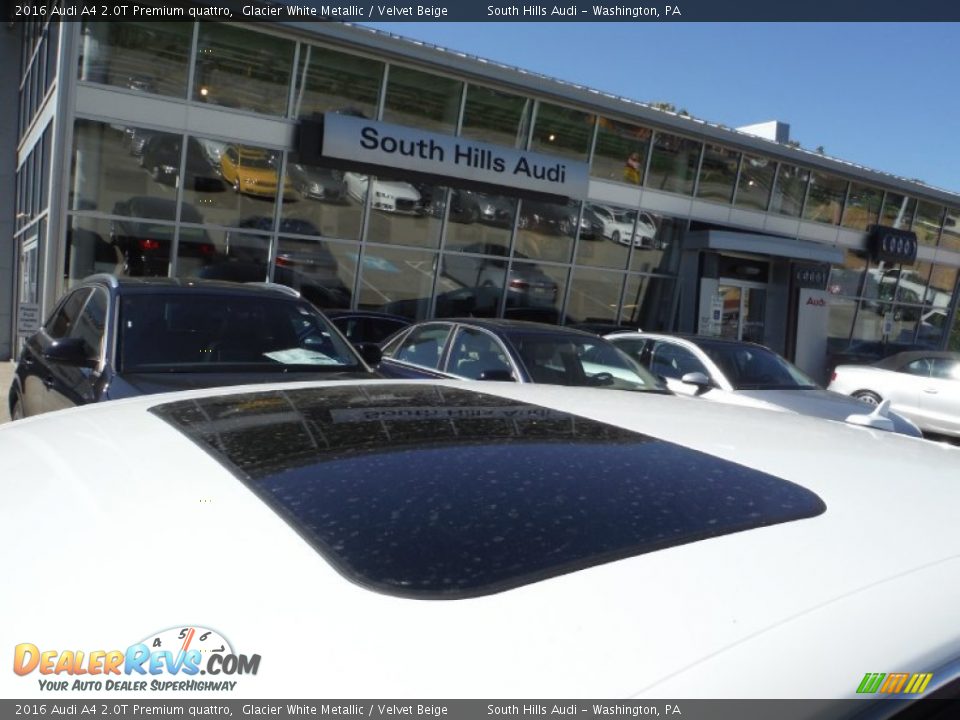 2016 Audi A4 2.0T Premium quattro Glacier White Metallic / Velvet Beige Photo #3