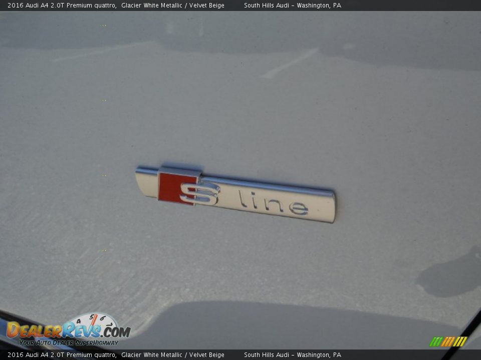 2016 Audi A4 2.0T Premium quattro Glacier White Metallic / Velvet Beige Photo #4
