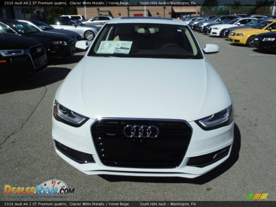 2016 Audi A4 2.0T Premium quattro Glacier White Metallic / Velvet Beige Photo #7