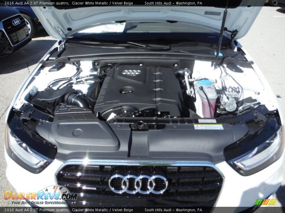2016 Audi A4 2.0T Premium quattro Glacier White Metallic / Velvet Beige Photo #17