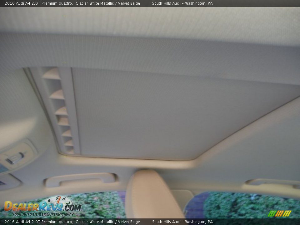 2016 Audi A4 2.0T Premium quattro Glacier White Metallic / Velvet Beige Photo #19