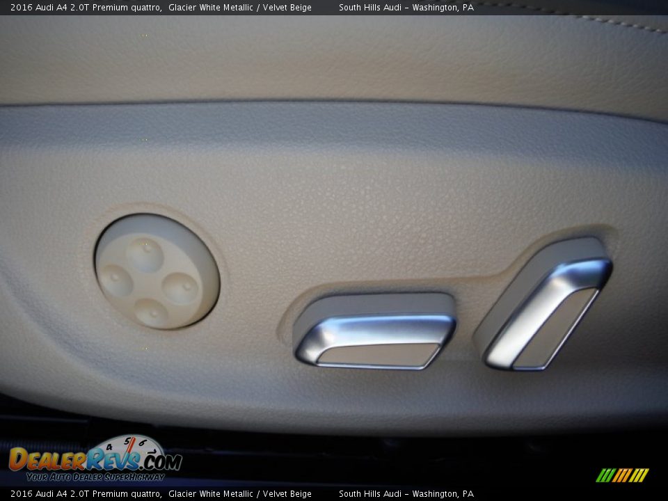 2016 Audi A4 2.0T Premium quattro Glacier White Metallic / Velvet Beige Photo #23