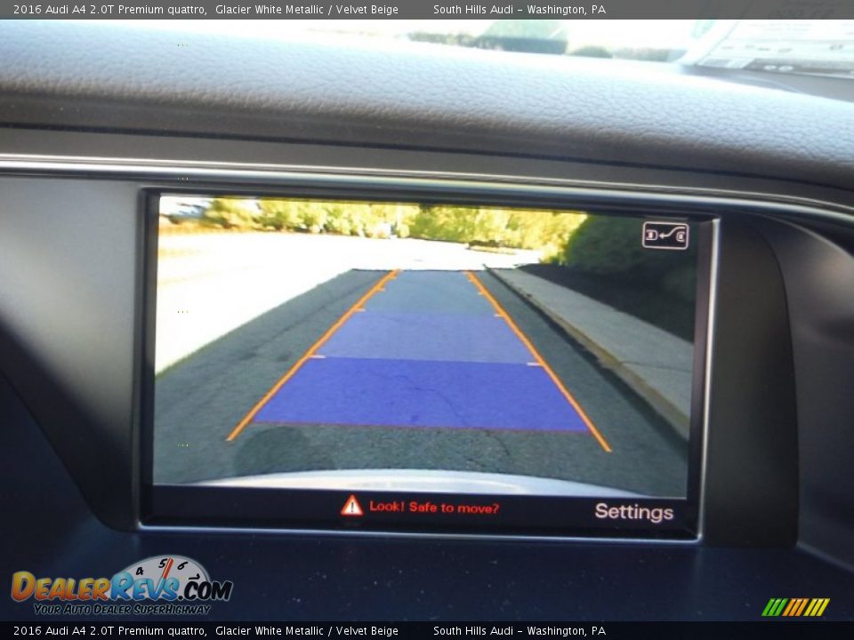 2016 Audi A4 2.0T Premium quattro Glacier White Metallic / Velvet Beige Photo #25