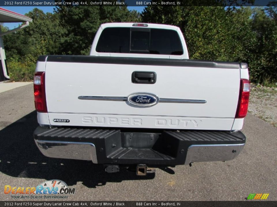 2012 Ford F250 Super Duty Lariat Crew Cab 4x4 Oxford White / Black Photo #4