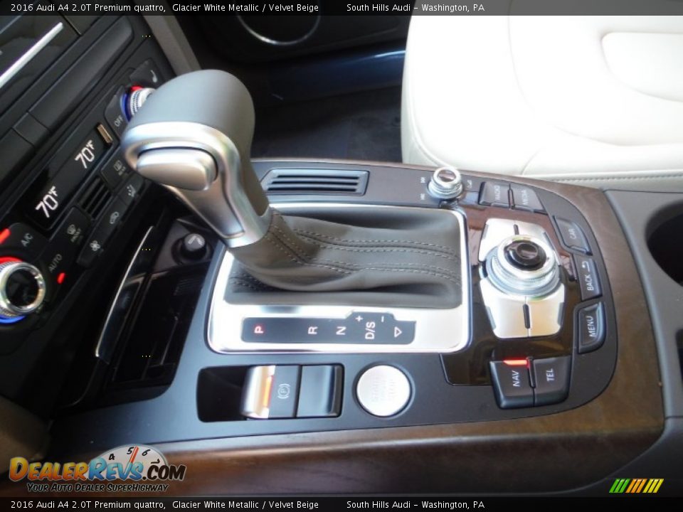 2016 Audi A4 2.0T Premium quattro Glacier White Metallic / Velvet Beige Photo #27