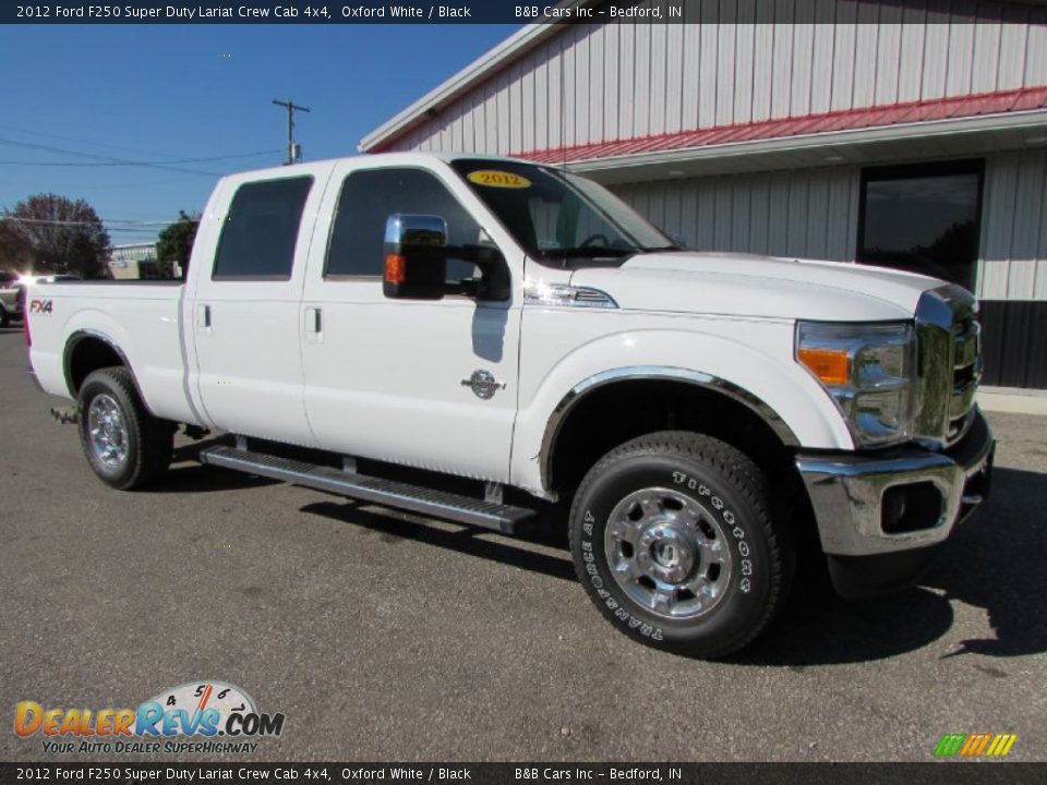 2012 Ford F250 Super Duty Lariat Crew Cab 4x4 Oxford White / Black Photo #7