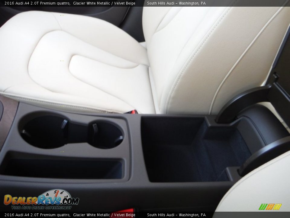 2016 Audi A4 2.0T Premium quattro Glacier White Metallic / Velvet Beige Photo #30