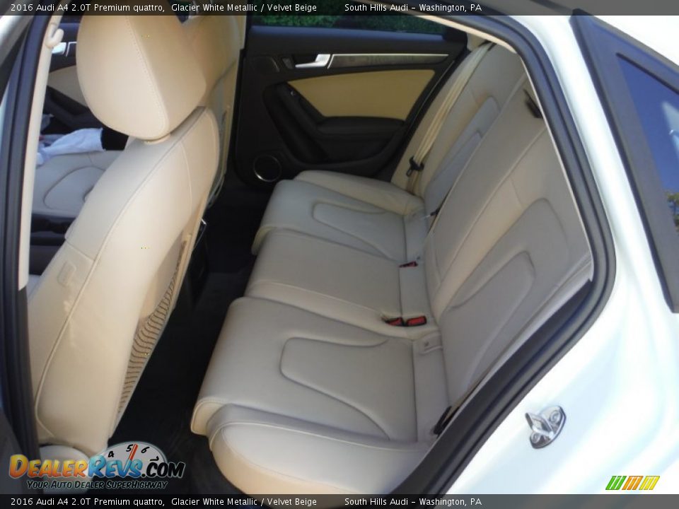 2016 Audi A4 2.0T Premium quattro Glacier White Metallic / Velvet Beige Photo #32