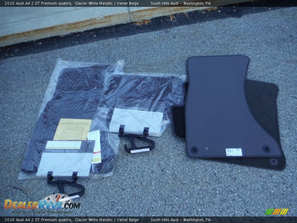2016 Audi A4 2.0T Premium quattro Glacier White Metallic / Velvet Beige Photo #36