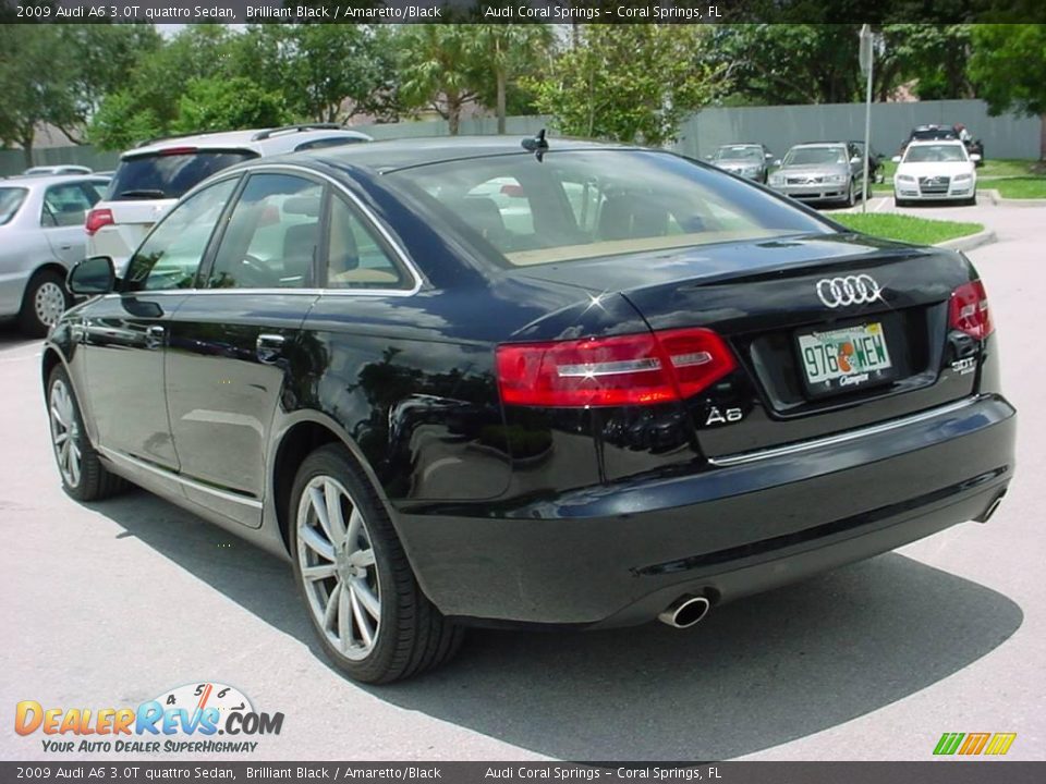 2009 Audi A6 3.0T quattro Sedan Brilliant Black / Amaretto/Black Photo ...