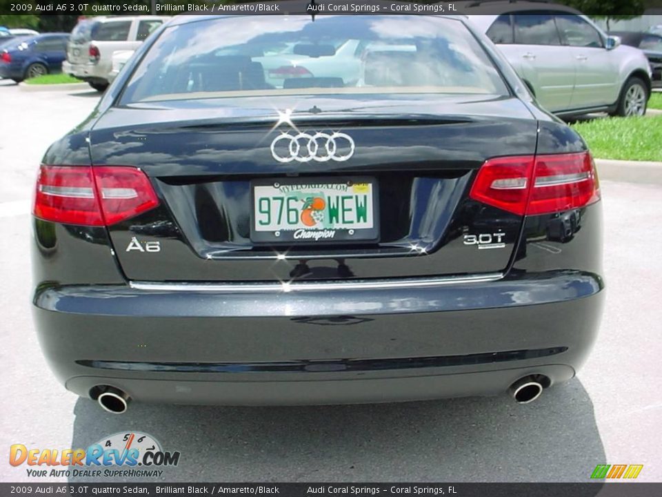 2009 Audi A6 3.0T quattro Sedan Brilliant Black / Amaretto/Black Photo ...