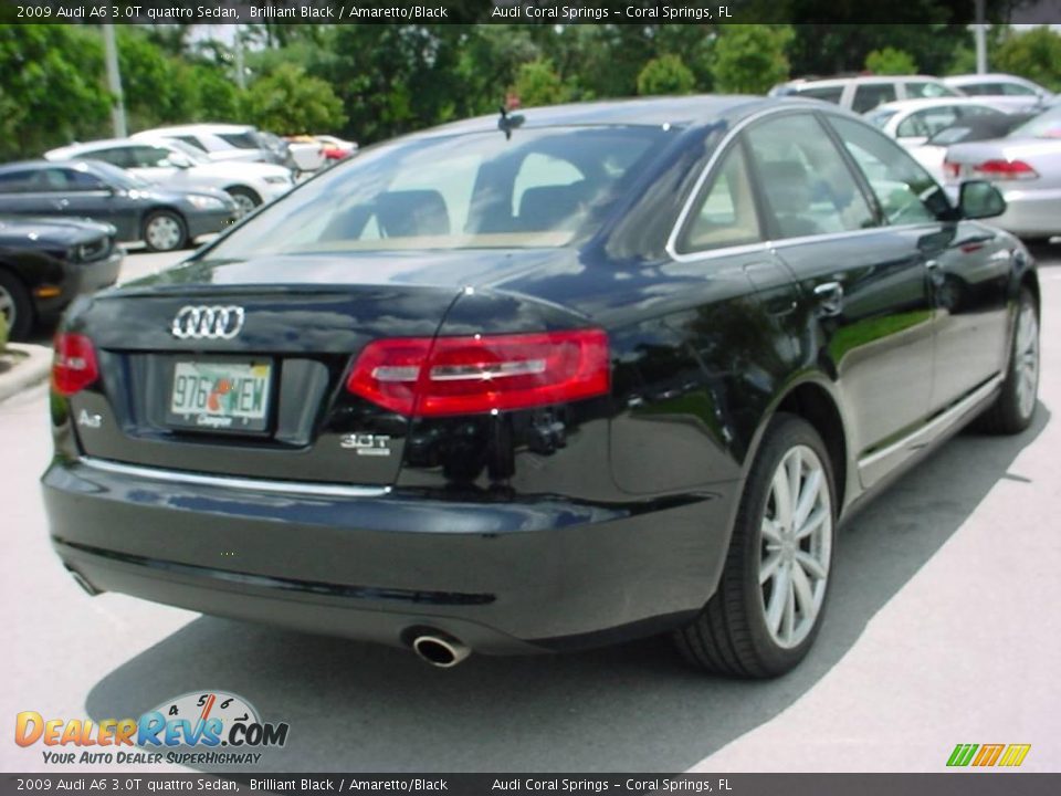 2009 Audi A6 3.0T quattro Sedan Brilliant Black / Amaretto/Black Photo ...