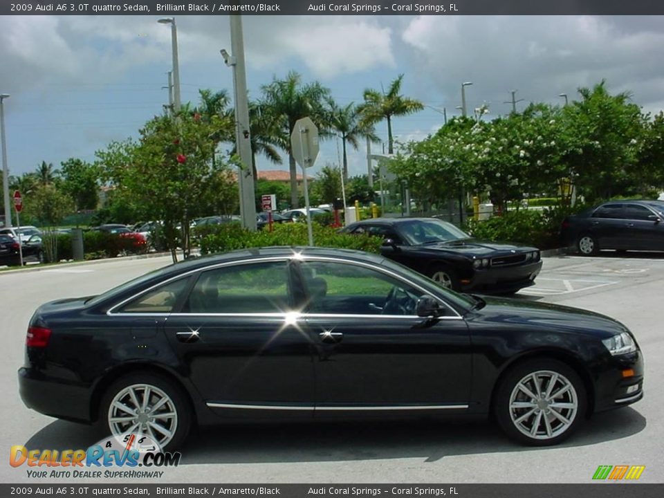 2009 Audi A6 3.0T quattro Sedan Brilliant Black / Amaretto/Black Photo ...