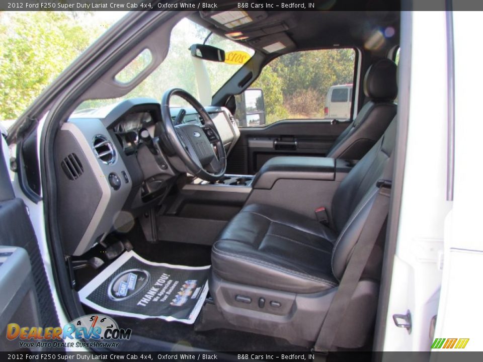 2012 Ford F250 Super Duty Lariat Crew Cab 4x4 Oxford White / Black Photo #34